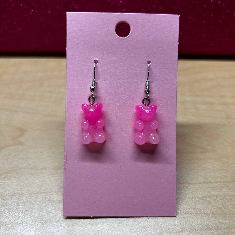 Gummy Bear Earrings (Pink)